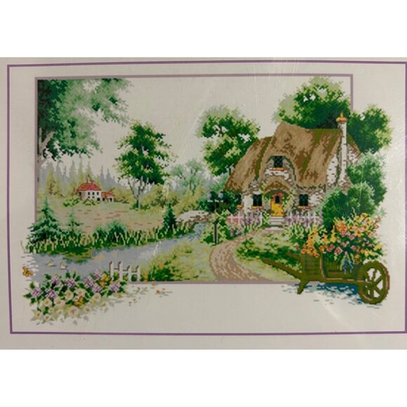 New Counted Cross Stitch Kits 4 Seasons-Spring, Summer, Fall, Winter w DMC Floss - Picture 2 of 13